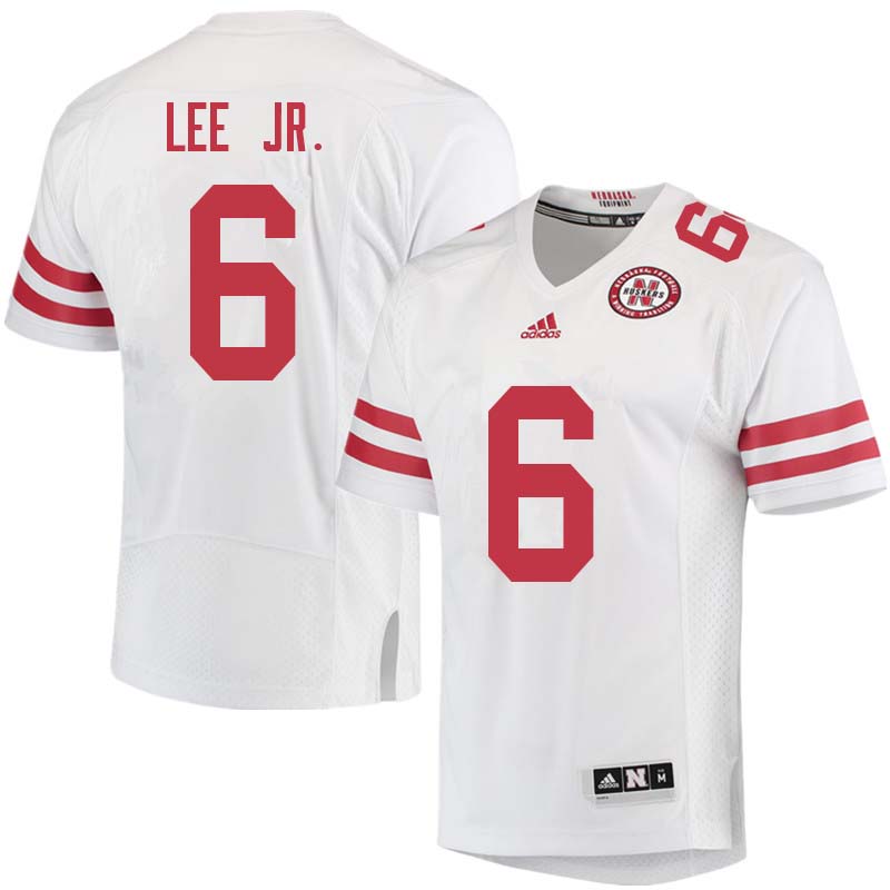 Men #6 Eric Lee Jr. Nebraska Cornhuskers College Football Jerseys Sale-White - Click Image to Close